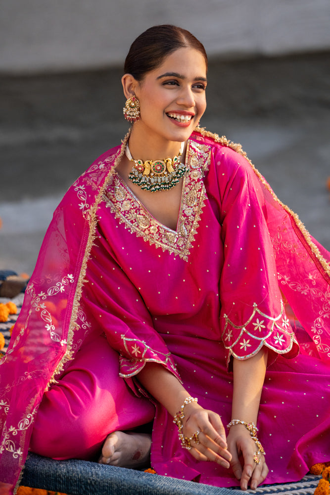 Rani Aari A-line Kurta Set