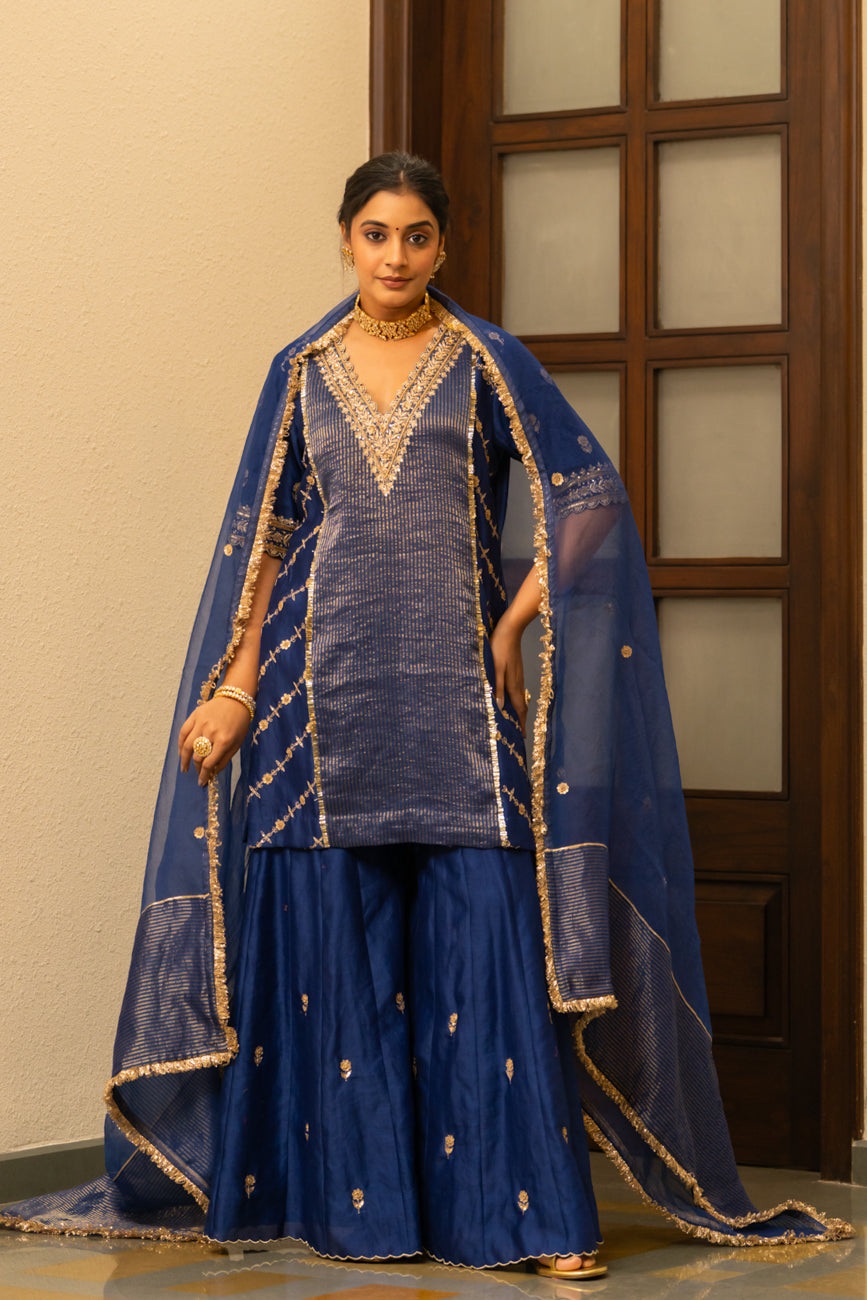 Blue Moti Sharara