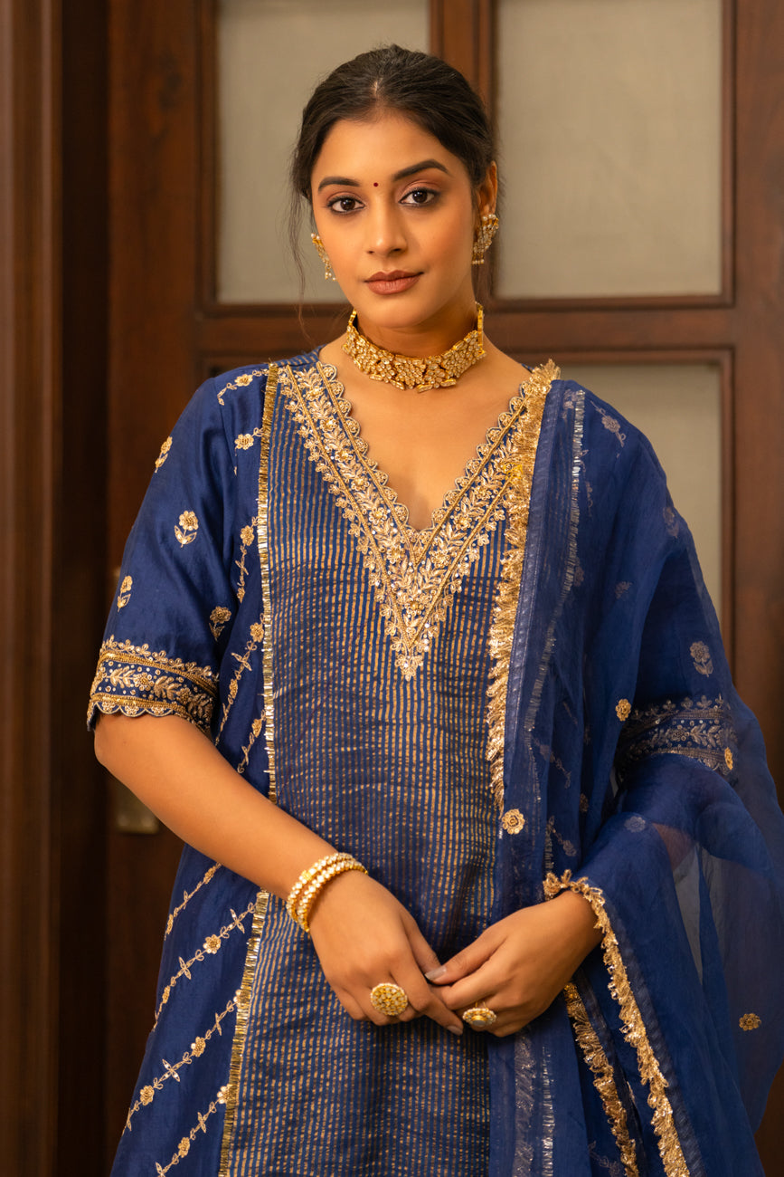 Blue Moti Sharara