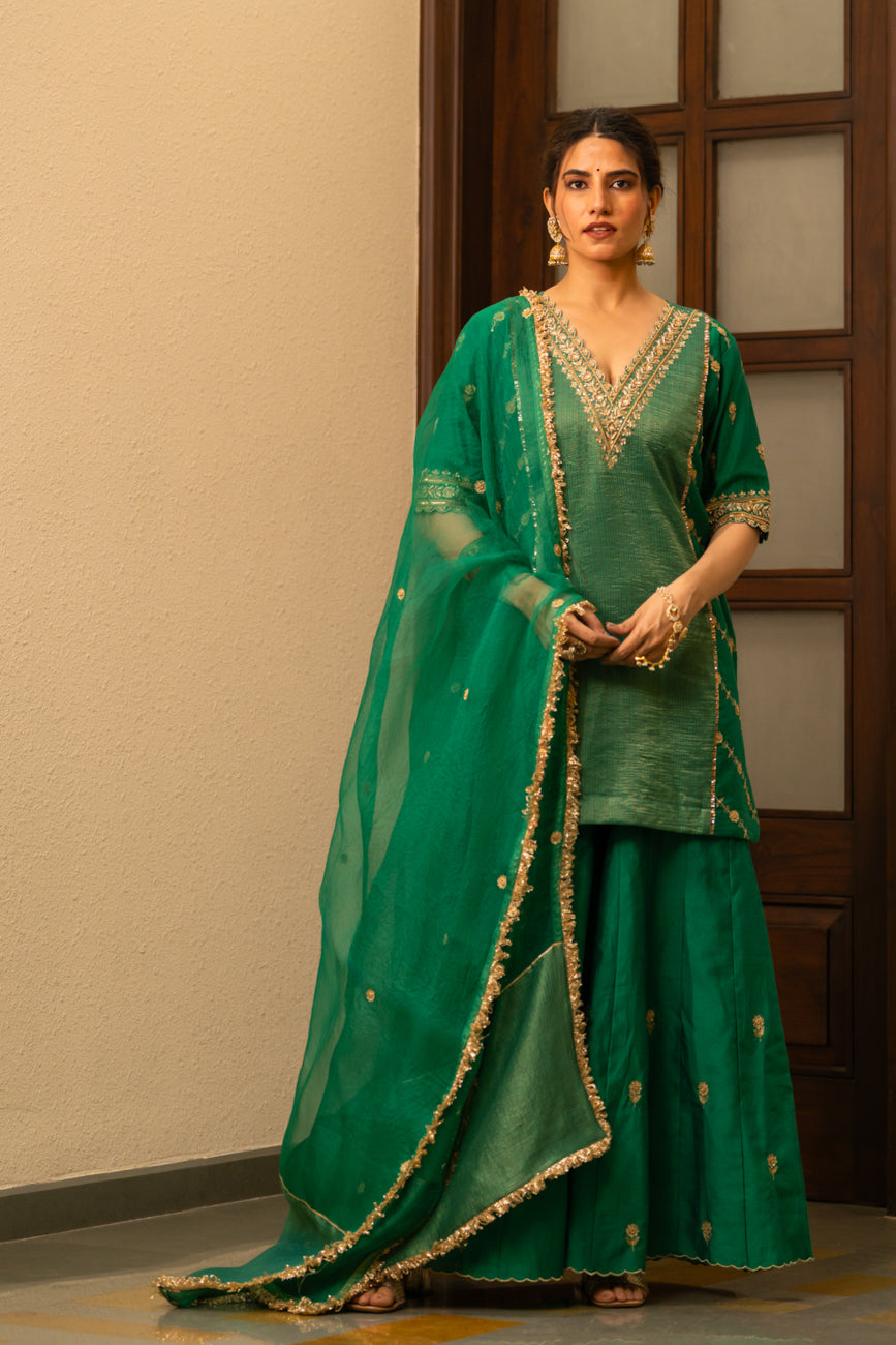 Green Moti Sharara