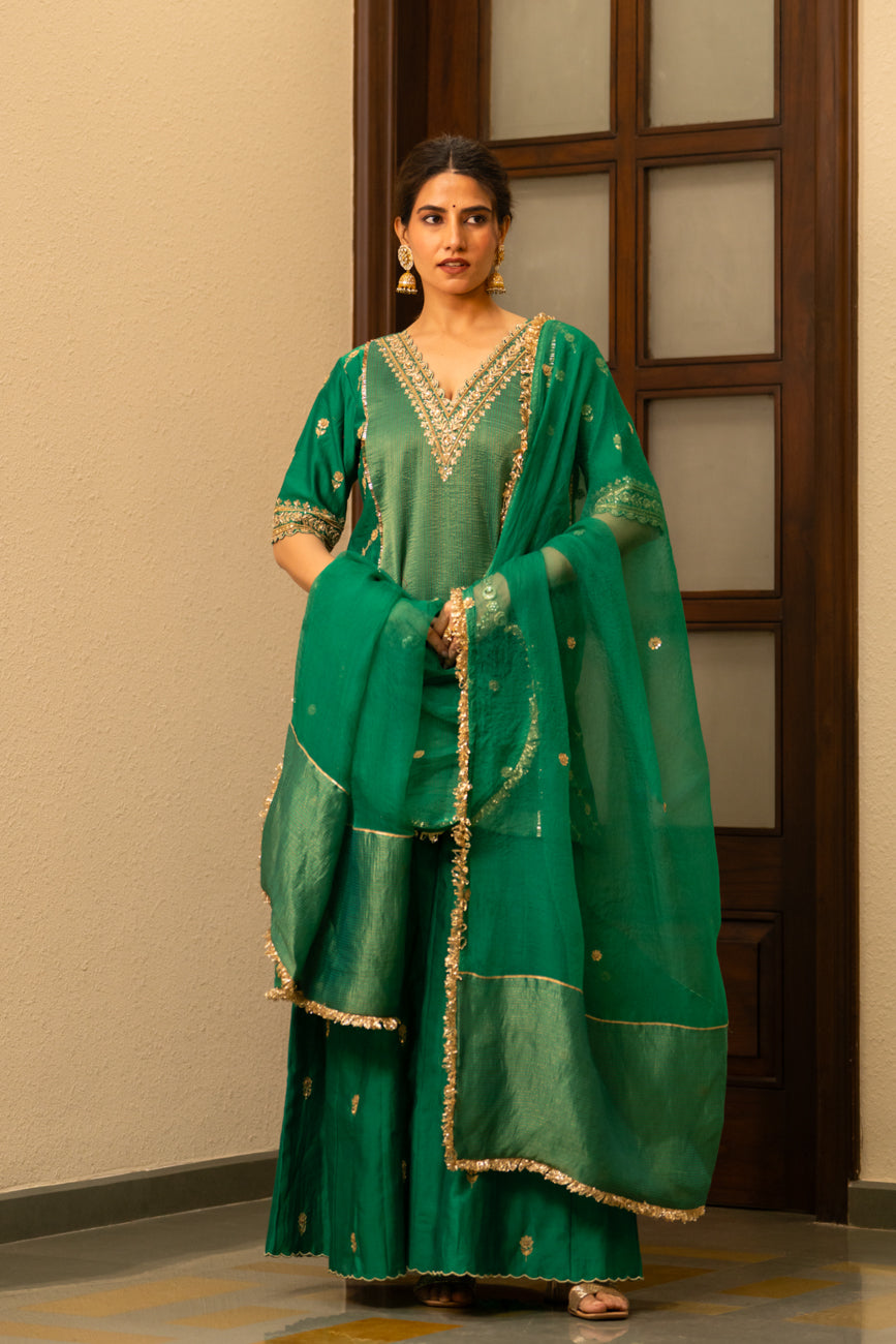 Green Moti Sharara
