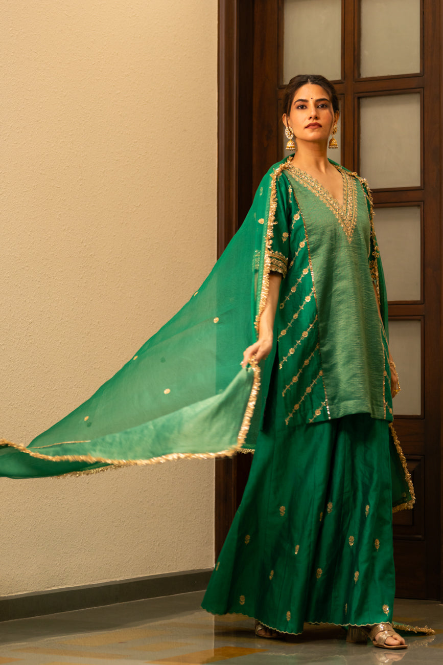 Green Moti Sharara