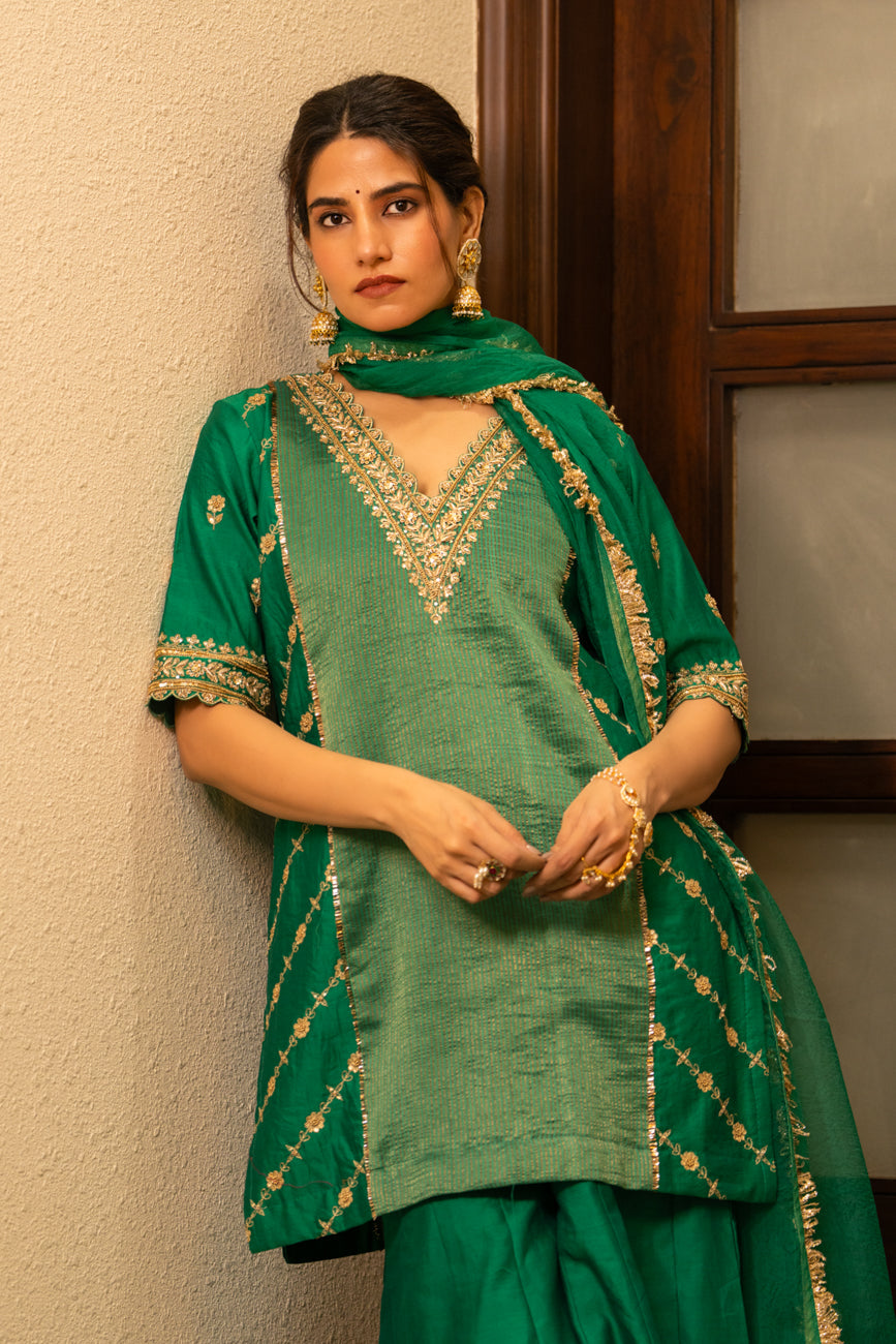 Green Moti Sharara