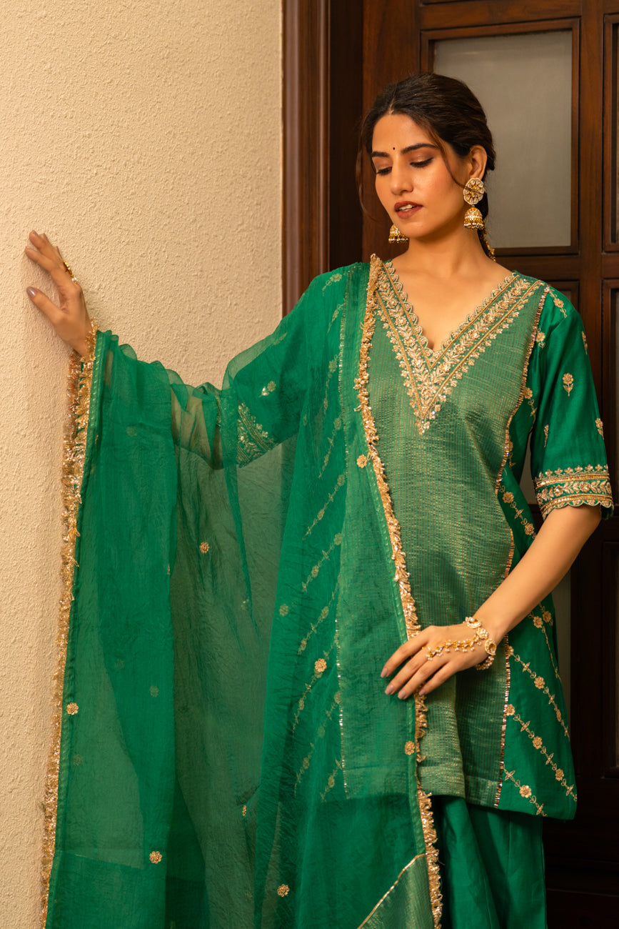 Green Moti Sharara