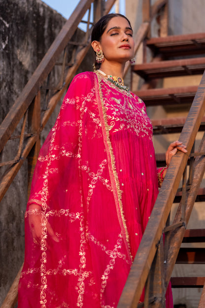 Rani Anarkali Suit Set