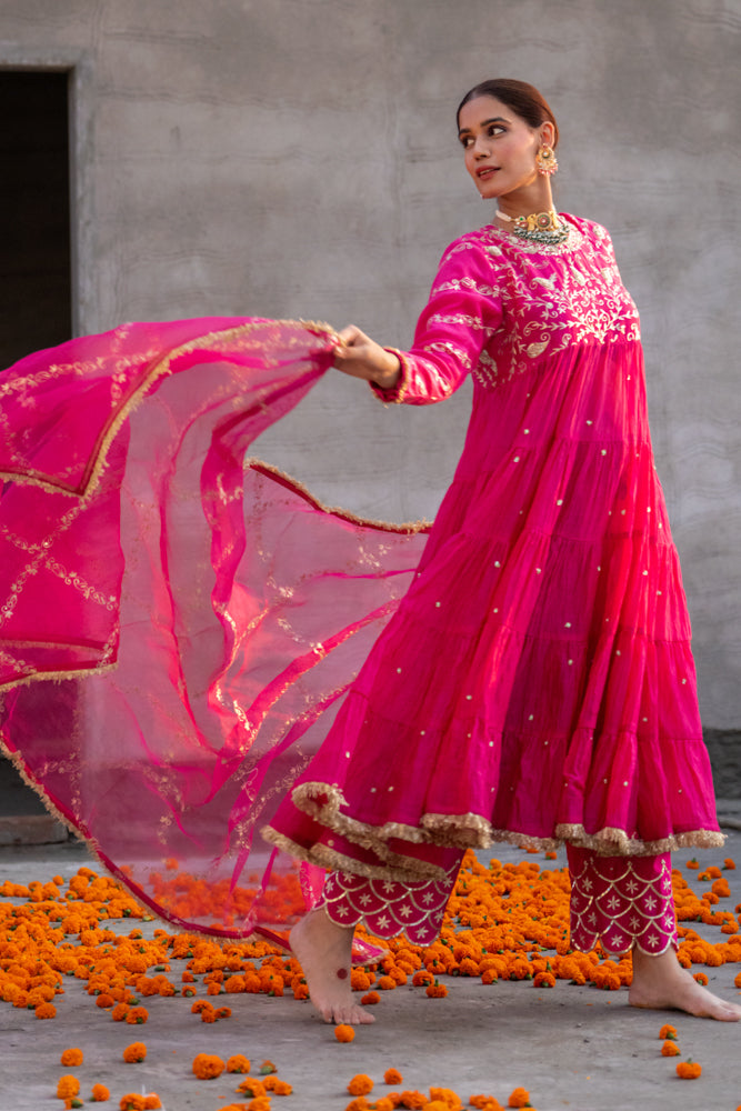 Rani Anarkali Suit Set