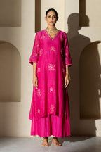 Rani Floral Motif Straight Kurta Set