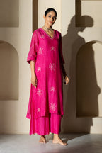 Rani Floral Motif Straight Kurta Set