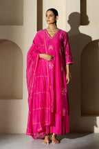 Rani Floral Motif Straight Kurta Set