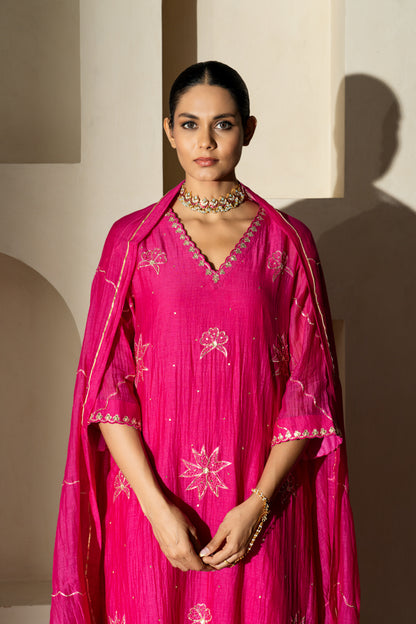 Rani Floral Motif A-Line Suit Set