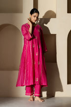 Rani Floral Boota A-line Kurta Set