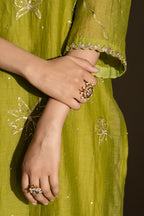 Olive Green Straight Kurta Set