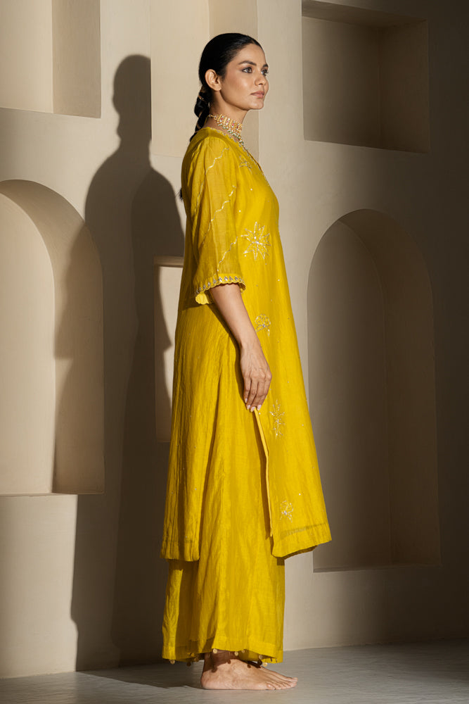 Yellow Straight Kurta Set