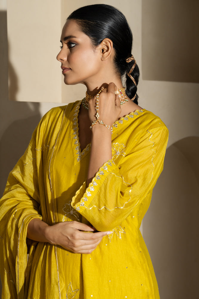 Yellow Straight Kurta Set
