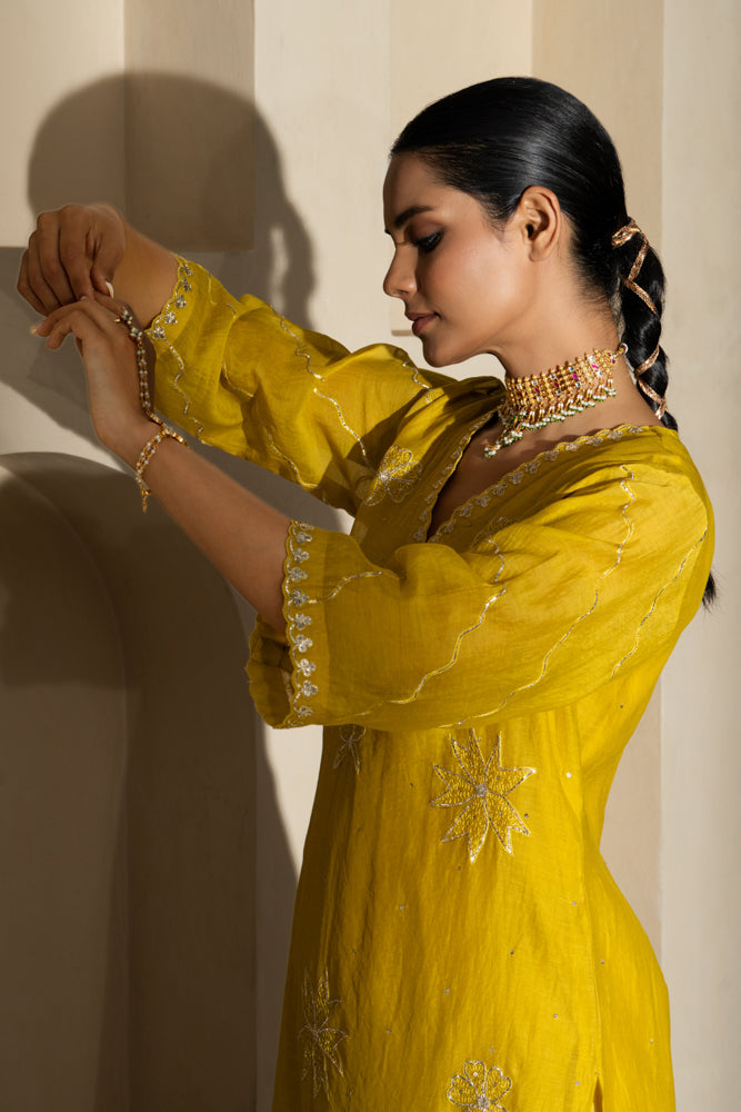 Yellow Straight Kurta Set