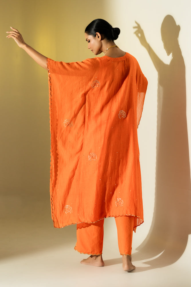 Orange Kaftan Set
