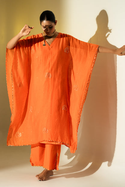 Orange Kaftan Set